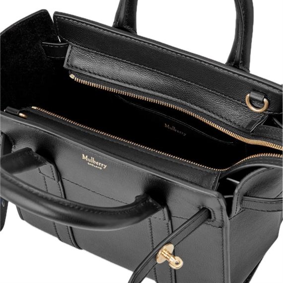 Mulberry Micro Zipped Bayswater, Black